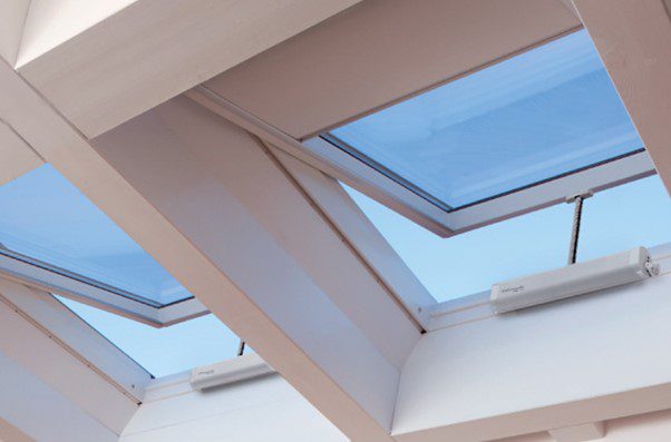 Rooflights fitted with window actuators
